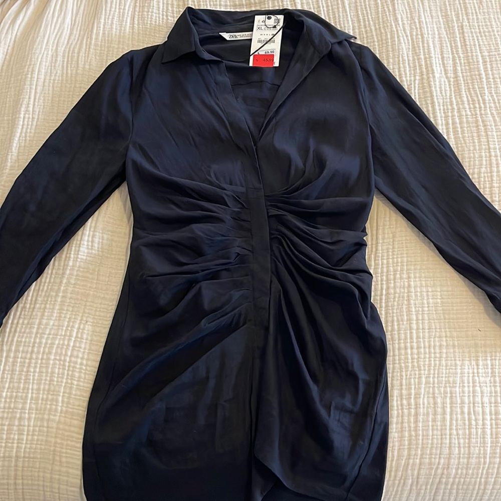 Zara Women ruched dress